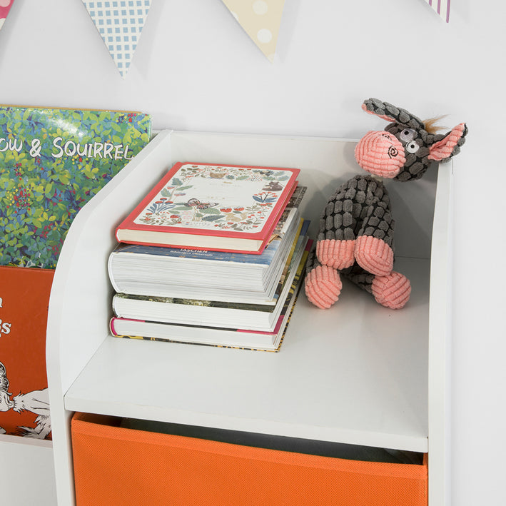 SoBuy | Aufbewahrungsregal für Kinder | Weiß | KMB37-W