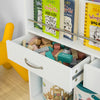 SoBuy | Kinderbücherregal | Spielzeugtruhe | Aufbewahrungsregal für Kinder | Weiß | KMB39-W