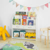 SoBuy | Kinderbücherregal | Spielzeugtruhe | Aufbewahrungsregal für Kinder | Weiß | KMB39-W