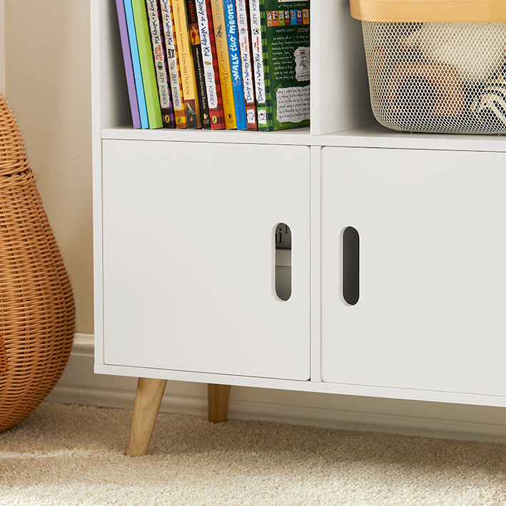 SoBuy | Kinderbücherregal | Spielzeugregal | Hausregal Aufbewahrungsregal für Kinder | KMB58-W