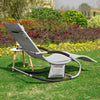 SoBuy Sonnenliege 2-er Set Liegestuhl für Gärten, Höfe 63x87x150cm Grau OGS28-HGx2
