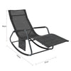 Sobuy | Zahrada Lounger | Sun Lounger s taškou | Showlaw Black/Grey | OGS47-MS