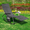Sobuy | Zahrada Lounger | Sun Lounger s taškou | Showlaw Black/Grey | OGS47-MS
