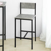 SoBuy | Bartisch mit 2 Barhocker | Bartisch set | 3-teilig | grau | OGT27-HG