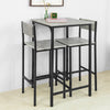 SoBuy | Bartisch mit 2 Barhocker | Bartisch set | 3-teilig | grau | OGT27-HG