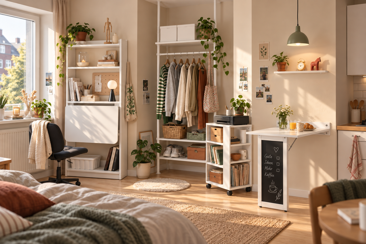 Kleine Wohnung clever einrichten: 4 multifunktionale Möbel für mehr Platz.