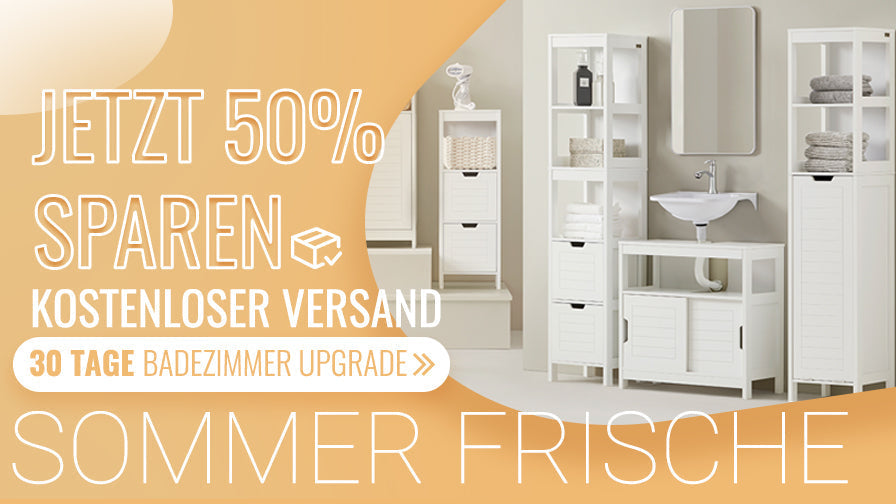 Sommer-Auffrischung: Juli-Rabatt auf unsere Badezimmer-Kollektion