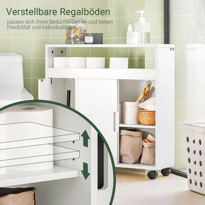 SoBuy | Badrollwagen | Nischenschrank | Badschrank Weiß | BZR02-W