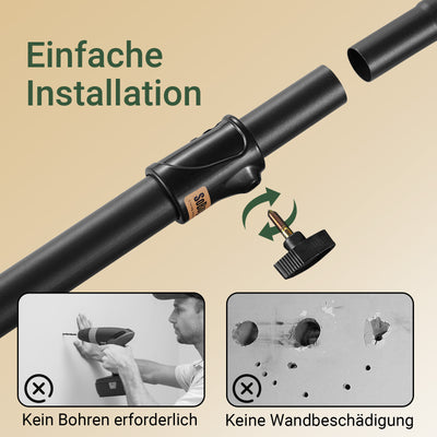 SoBuy | Teleskop Kleiderstange | Kleiderstangen System | Regalsystem | FRG34-II-SCH