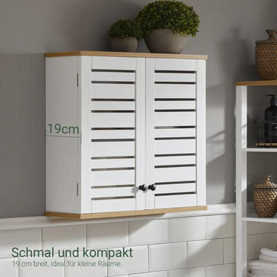 SoBuy | Wandschrank Bad | Hängeschrank | Badschrank Weiß | BZR42-W