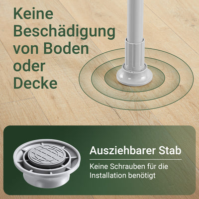 SoBuy | Teleskop Kleiderstange | Kleiderstangen System | Regalsystem | Hellgrau | KLS03-II-HG