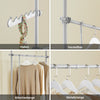 SoBuy | Teleskop Kleiderstange | Kleiderstangen System | Regalsystem | FRG109-II-HG