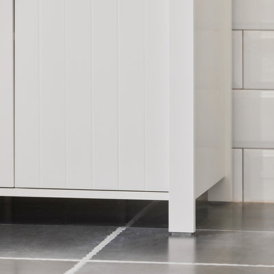 SoBuy | Waschbeckenunterschrank | Badschrank | Waschtisch | Weiß | BZR101-W