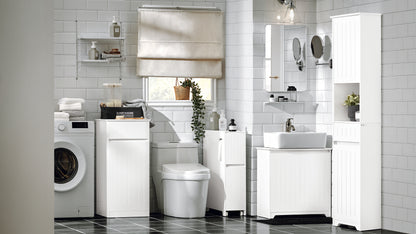 SoBuy | Waschbeckenunterschrank | Badezimmerschrank | Waschtisch | Weiß | BZR108-W