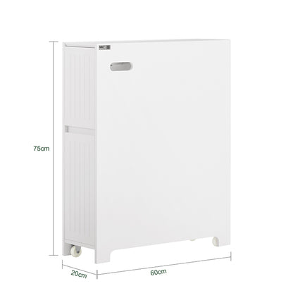 SoBuy | Nischenregal | Küchenregal | Rollwagen | Badmöbel | Weiß | BZR111-W