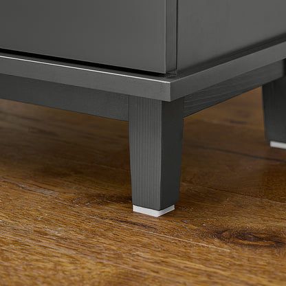 SoBuy | Hochschrank | Badschrank | Badregal | Dunkelgrau | BZR112-DG