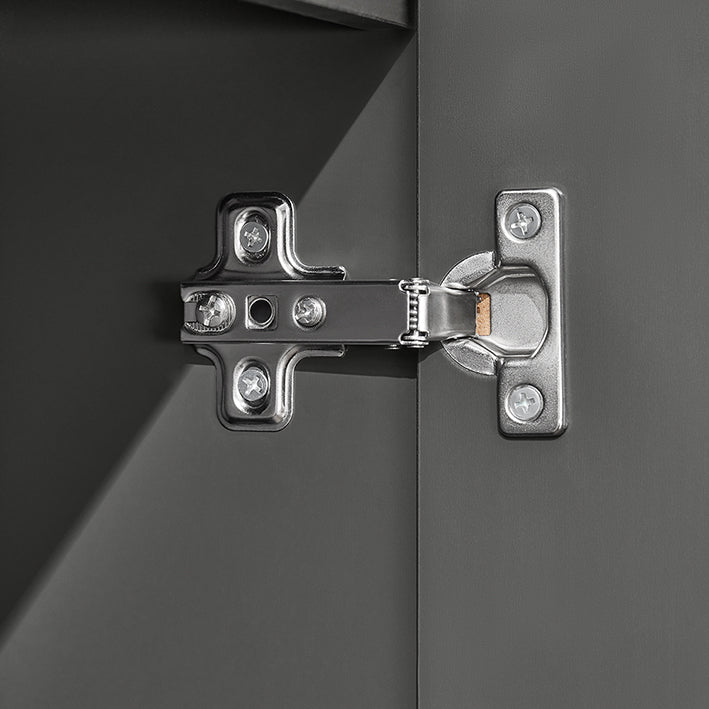 SoBuy | Hochschrank | Badschrank | Badregal | Dunkelgrau | BZR112-DG