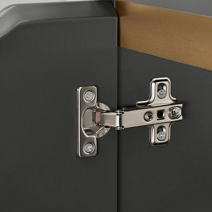 SoBuy | Waschbeckenunterschrank | Badschrank | Waschtisch | Dunkelgrau | BZR113-DG