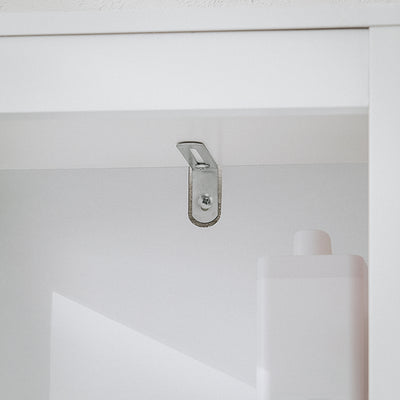 SoBuy | Hochschrank mit Wäschesack | Badschrank | Wäscheschrank | Badregal | Weiß | BZR123-W