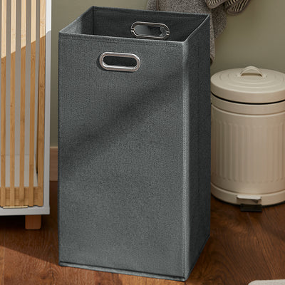 SoBuy | Wäscheschrank mit ausklappbarem Wäschesack | Wäschesammler | Badschrank | Weiß-Natur | BZR126-W