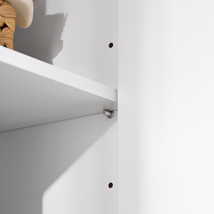 SoBuy | Hochschrank | Badschrank mit Wäschesack | Weiß | BZR150-W