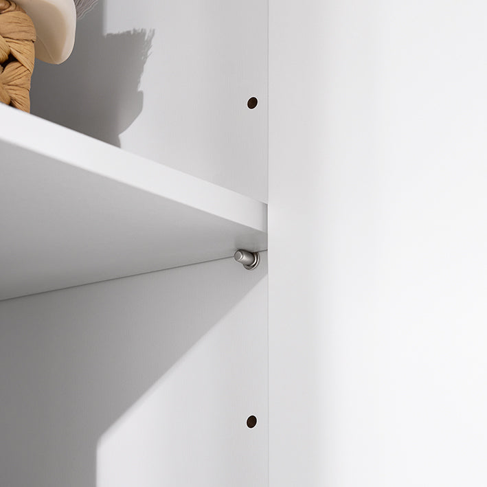 SoBuy | Hochschrank | Badschrank mit Wäschesack | Weiß | BZR150-W