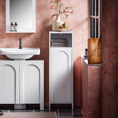 Vorverkauf | SoBuy | Wäscheschrank mit ausklappbarem Wäschesack | Wäschesammler | BZR161-W