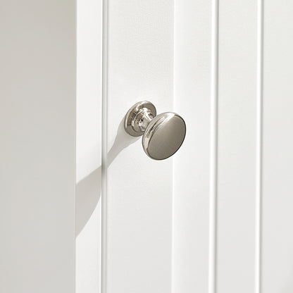 SoBuy | Badkommode mit Toilettenrollenhalter | Badschrank schmales | Sideboard | BZR189-W