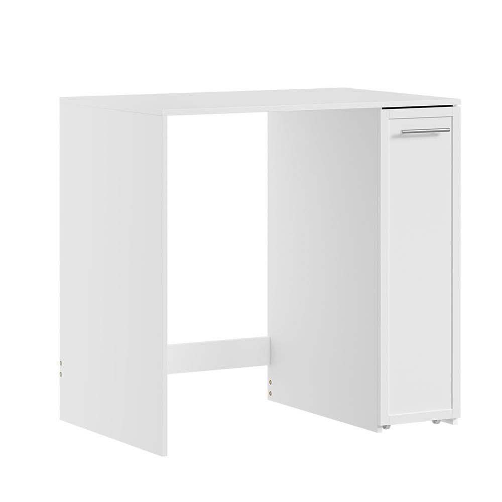 SoBuy | Waschmaschinenregal | Waschmaschinenunterschrank mit Schublade und Auszug | White | BZR229-W