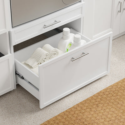 SoBuy | Waschmaschinenregal | Waschmaschinenumbauschrank mit Türen & | White | BZR230-W