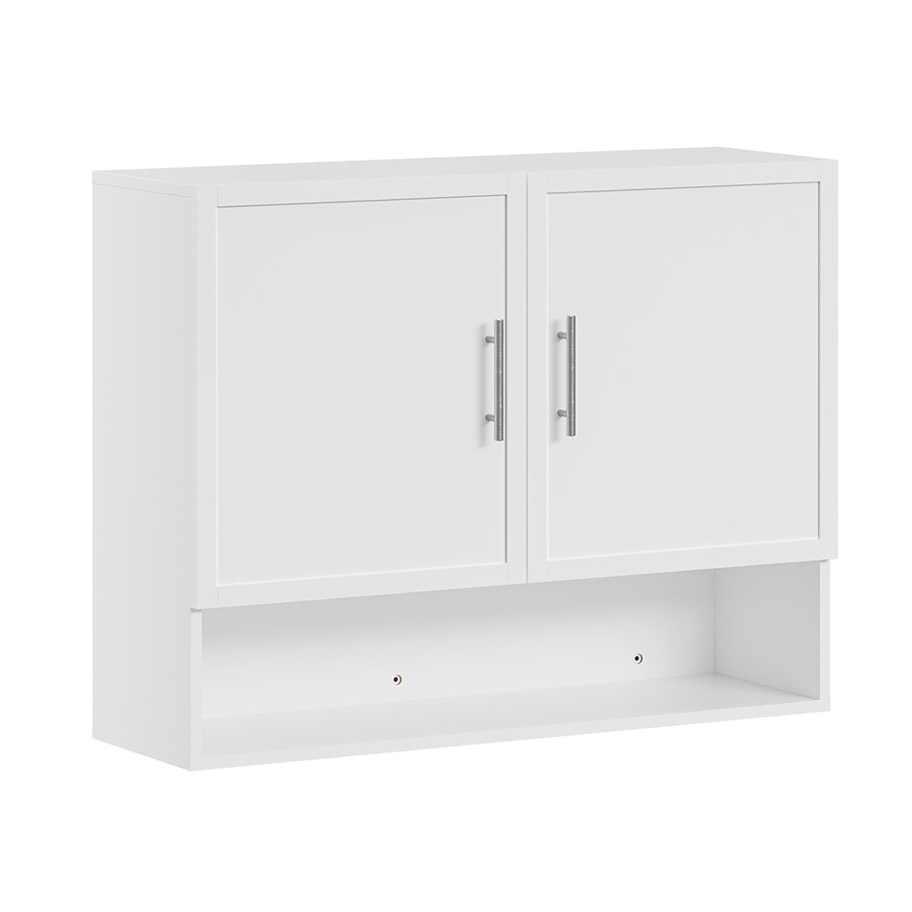SoBuy | Hangeschrank | Wandschrank hängend mit 2 Türen | White | 90×70×28.5 cm | BZR233-W
