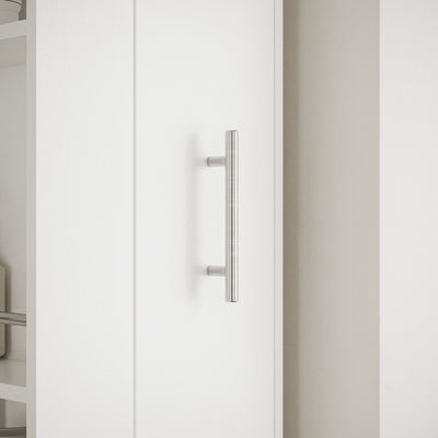 SoBuy Badezimmer Hochschrank Badhochschrank schmal in Weiß mit 2 Schubladen 30×30×180 cm BZR242-W