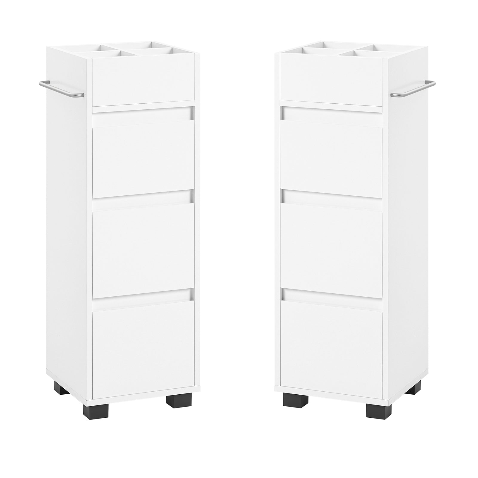 SoBuy | Badezimmerschrank | Badkommode | Midischrank Weiß | BZR29-W