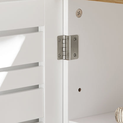 SoBuy | Waschbeckenunterschrank | Badezimmerunterschrank Weiß | BZR40-W