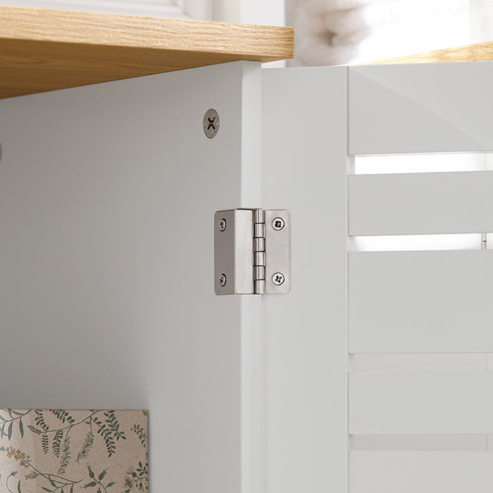 SoBuy | Badkommode | Badzimmerschrank | Sideboard Weiß | BZR41-W