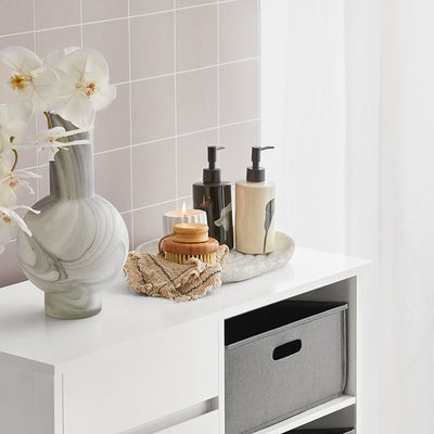 SoBuy | Wäscheschrank | Wäschesammler | Wäschekorb | Badezimmerschrank Weiß | BZR77-W