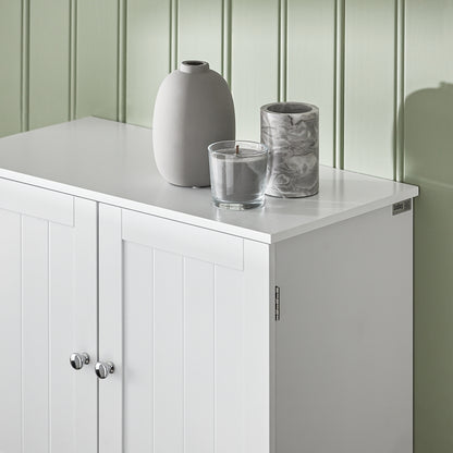 SoBuy | Hängeschrank mit Türen | Badschrank | Medizinschrank | Wandschrank | Weiß | BZR84-W
