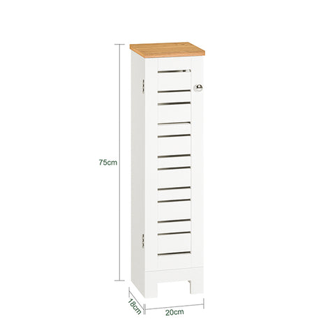 SoBuy | Toilettenrollenhalter | Badregal | Badezimmerschrank | BZR85-W