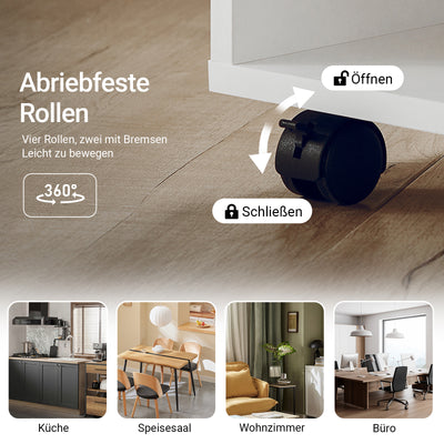 SoBuy | Druckertisch mit Schublade | Beistelltisch | Couchtisch Weiß | FBT106-W