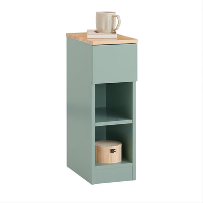 SoBuy | Nachttisch schmal |Beistelltisch mit Schublade | Grün | 20x61x35cm | FBT111-GR