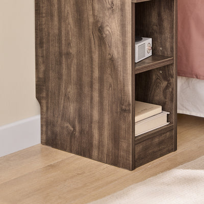 SoBuy | Nachttisch schmal Beistelltisch | mit Schublade Braun | 20x60x35cm | FBT111-SN