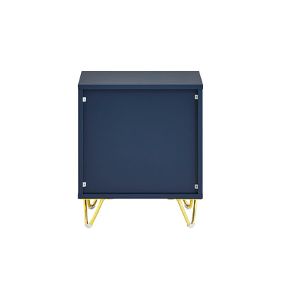 SoBuy | Nachttisch mit 2 Schubladen | Moderner Sofatisch | Beistelltisch | Blau | FBT115-B