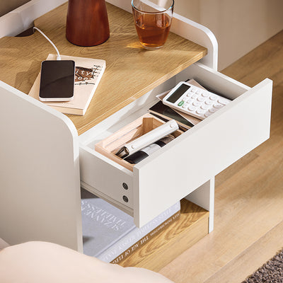 SoBuy | Nachttisch | Boxspringbett | Beistelltisch | Sofatisch | Nachtschrank | FBT128-WN