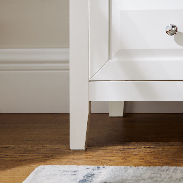 SoBuy | Nachttisch | Beistelltisch mit 1 Schublade | Sofatisch | Weiß | FBT131-W