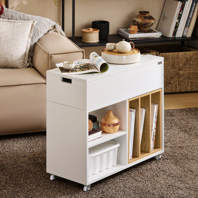 SoBuy | Aktenschrank  | Aktenschrankwagen | Druckertisch | Rollcontainer | Weiß | FBT134-W