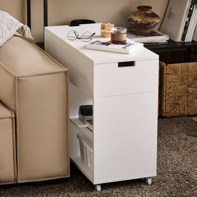 SoBuy | Aktenschrank  | Aktenschrankwagen | Druckertisch | Rollcontainer | Weiß | FBT134-W