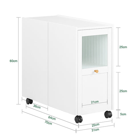 SoBuy | Aktenschrank | Aktenschrankwagen | Druckertisch | Druckerständer | Rollcontainern | FBT150-W