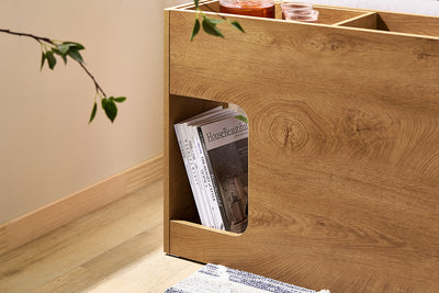 SoBuy | Nachttisch | Beistelltisch | Sofatisch | Schrank für Büro Natur | FBT158-N