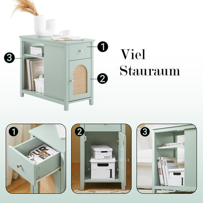 SoBuy | Druckertisch | Druckerständer | Schrank für Büro | Beistelltisch | Grün | FBT159-GR