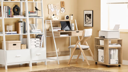 SoBuy | Beistelltisch mit Rollen | Druckertisch | Couchtisch Holz | FBT34-N